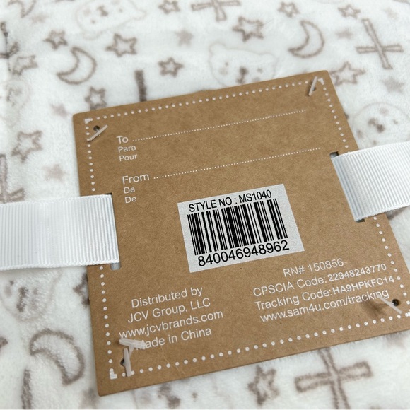 Maddie & Sofie Baby Blanket 3 piece Set with 2 novelty headbands 30x40 - Picture 5 of 7